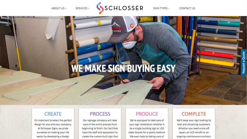 Schlosser Signs website